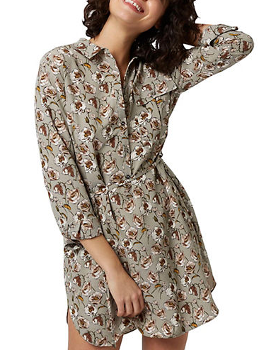 Topshop floral shirt dress